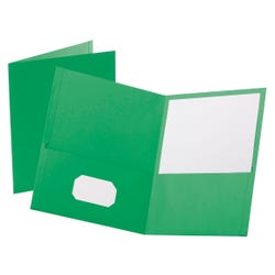 Oxford 2-Pocket Folder, 100 Sheet Capacity, Green, Pack of 25