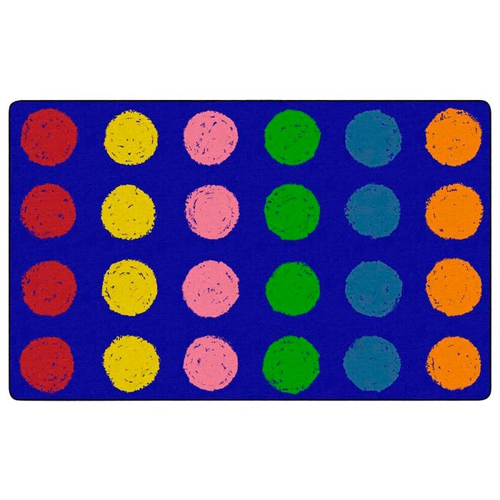 Childcraft Chalk Spots Seating Carpet, Rectangle, 24 Seats