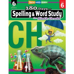 Shell Education 180 Days of Spelling and Word Study for Sixth Grade