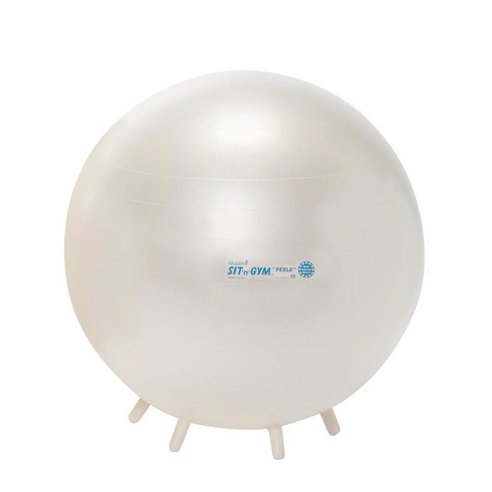 Gymnic Sit'N'Gym Therapy Ball with Legs, 29-1/2 Inches, Pearl White