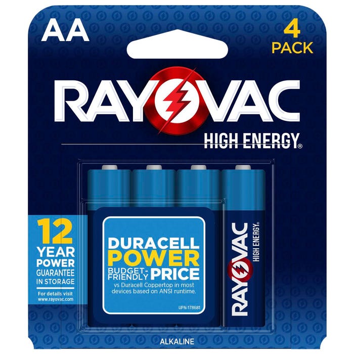 Rayovac High Energy AA Batteries, 4 Pack
