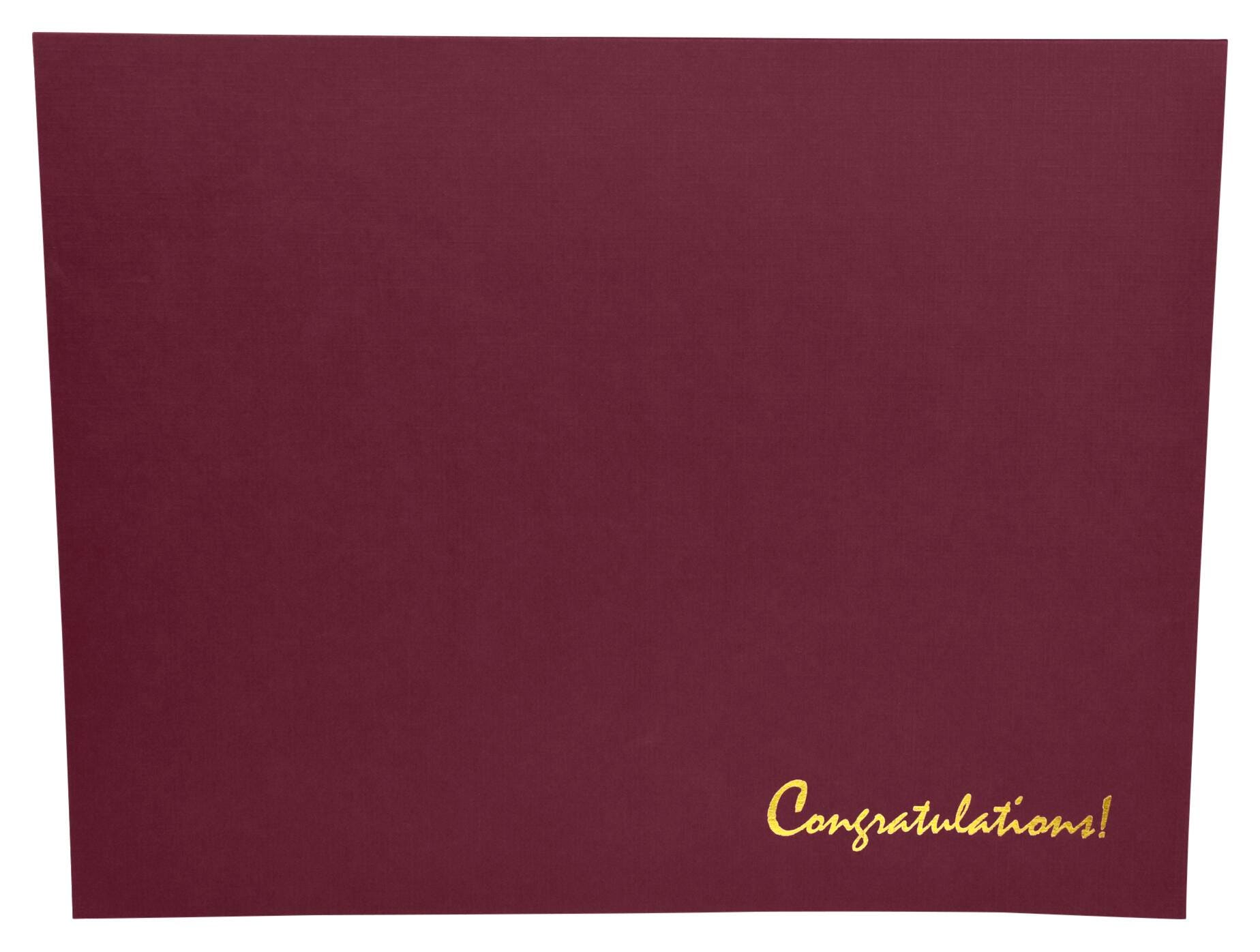 Achieve It! Congratulations Award Covers, Linen, Burgundy, Pack of 25, Item Number 2105104