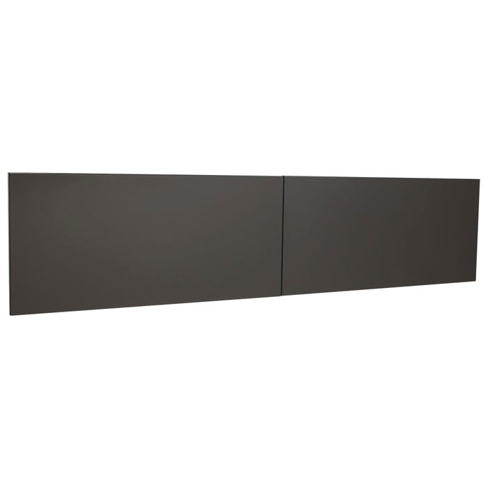 Lorell Comm. Desk Series Charcoal Stack-on Hutch -- Door Kit, f/ 72" Hutch, Charcoal