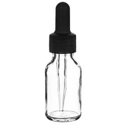 Eisco Labs Soda Glass Dropper Bottle with Screw Cap, 30mL, Clear