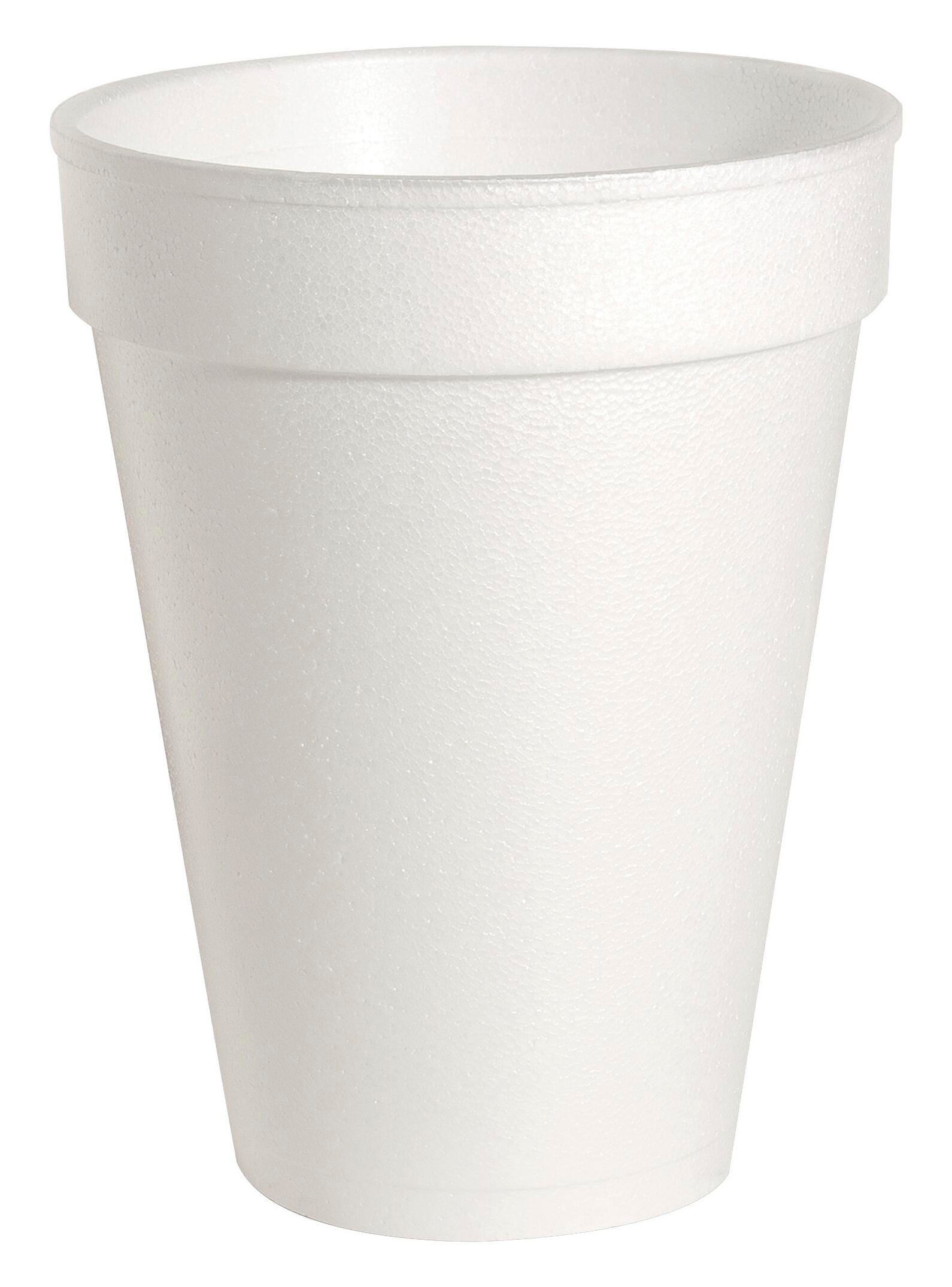 Genuine Joe 1-Piece Hot/Cold Cup, 14 oz, Styrofoam, White, Pack of 1000, Item Number 1332616