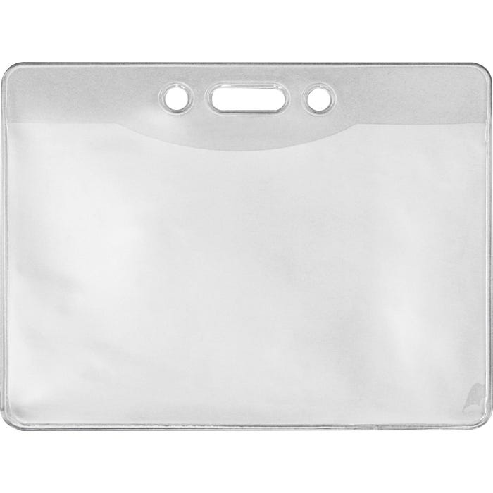 Advantus Badge Holders, f/Govt, Horiz, 4 x 2-3/4 Inches Insert, 50/Box, Clear