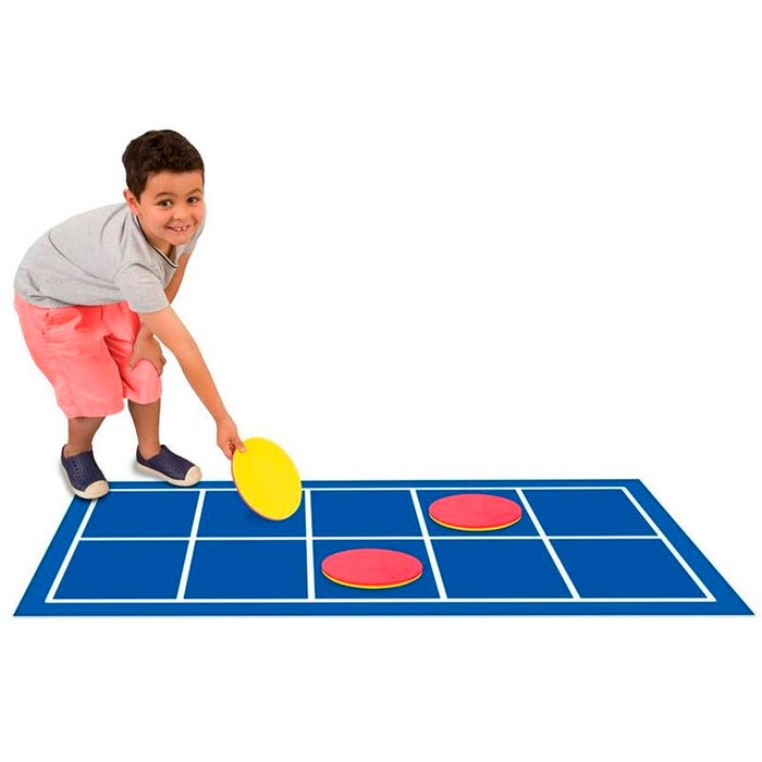 Didax Ten Frame Oversize Floor Mat Kit, Set of 10 Counters and 1 Mat