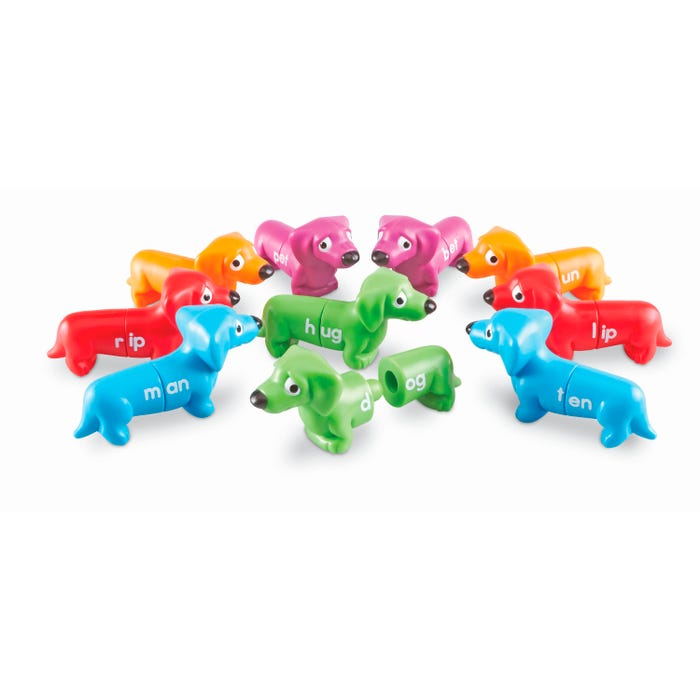 Learning Resources Snap-n-Learn Rhyming Pups, Set of 20