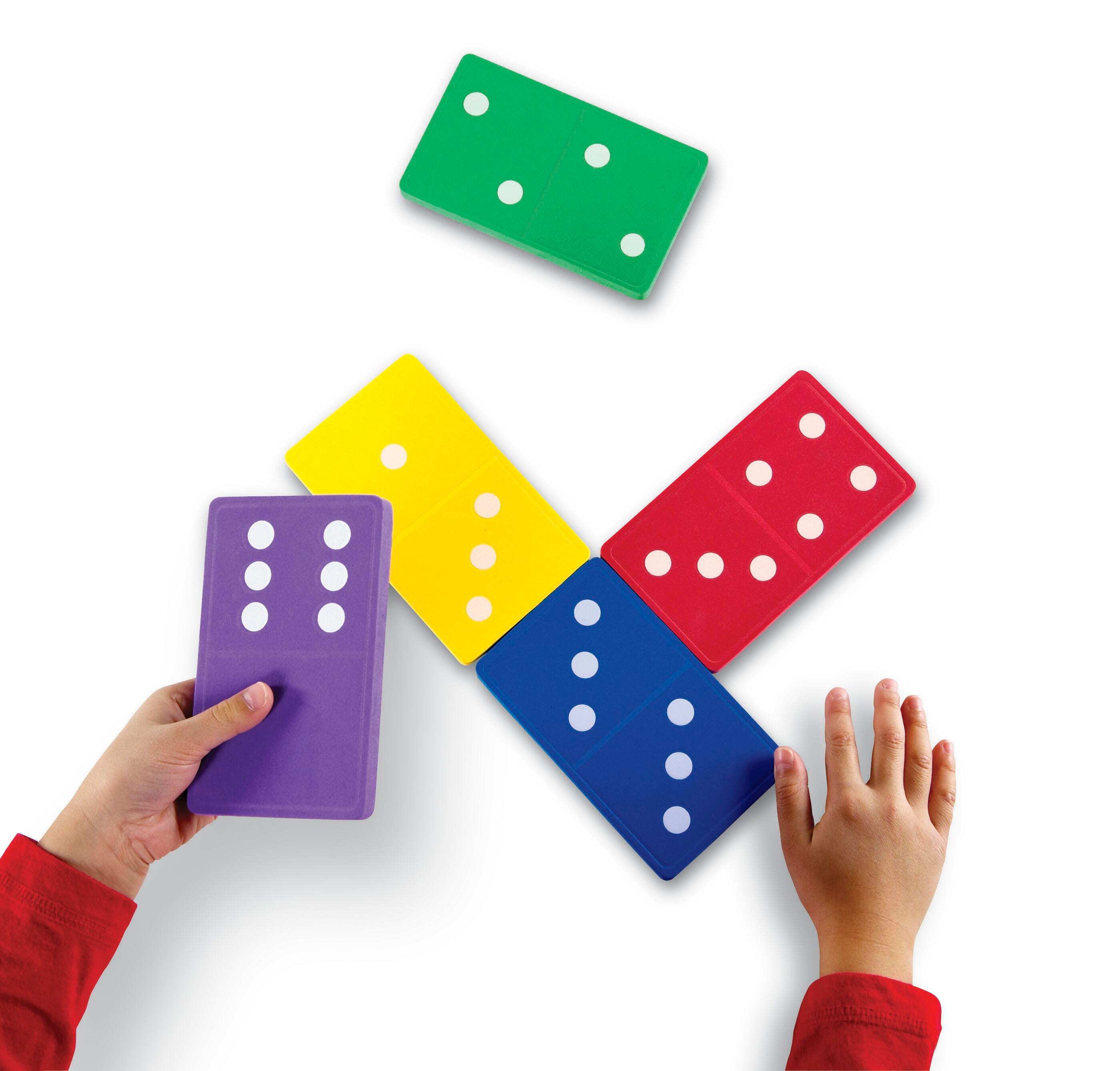Learning Resources Jumbo Foam Dominoes, Assorted Colors, Set of 28 206067