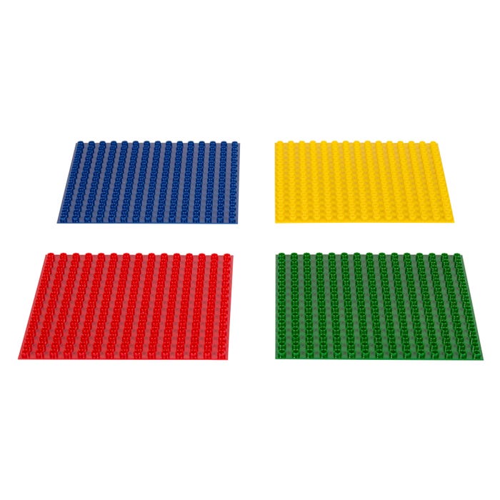 Preschool Block Grid Base Plates, 9-7/16 Inches, Set of 4