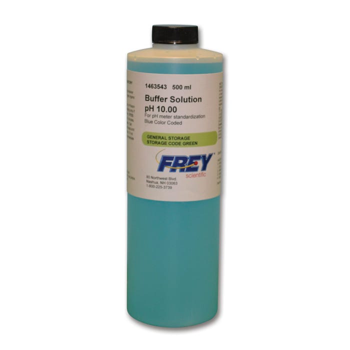 Frey Scientific Buffer Solution, pH 10.0, Blue, 500 mL