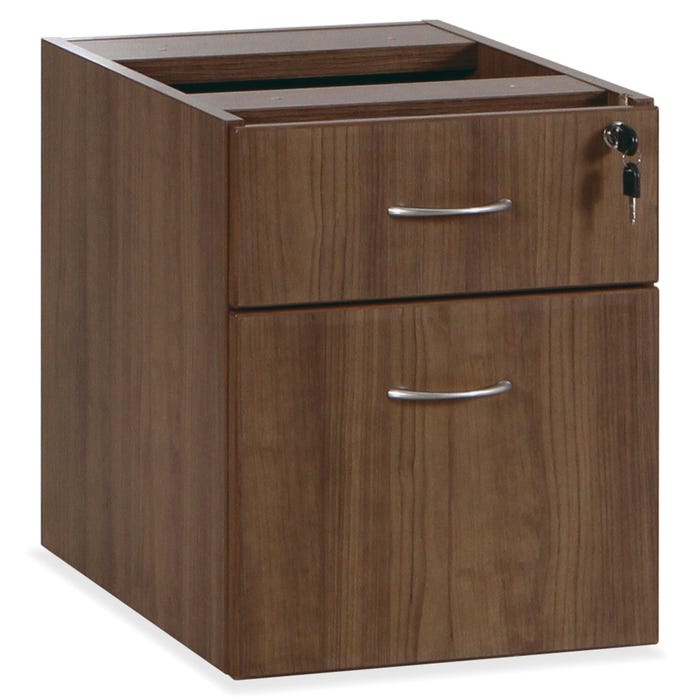 Lorell Walnut Laminate Office Suite Desking, Hanging, B/F, Pedestal, 15-1/2 x 21-7/8 x 18-7/8 Inches, Walnut
