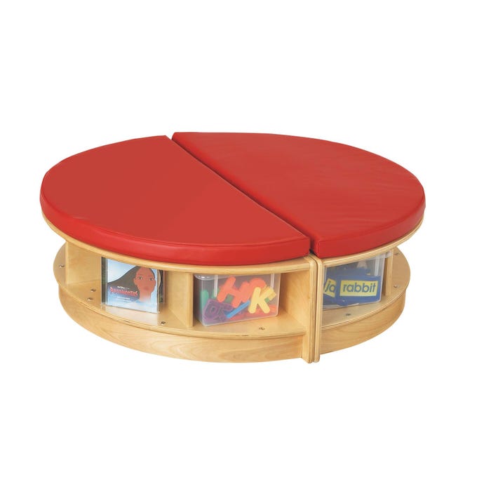 Jonti-Craft Read-a-Round Island, 30 x 11 Inches, Red