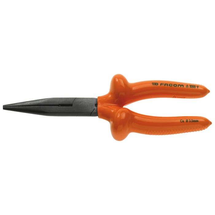 Facom VSE Insulated Half Round Plier, 6-1/2 in