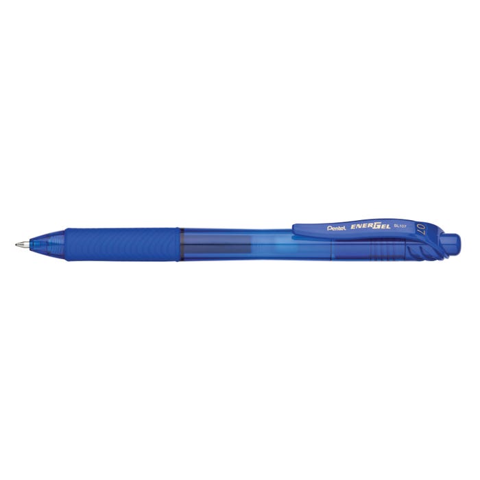 Pentel EnerGel-X Retractable Liquid Gel Pen, 0.7 mm, Blue, Pack of 12