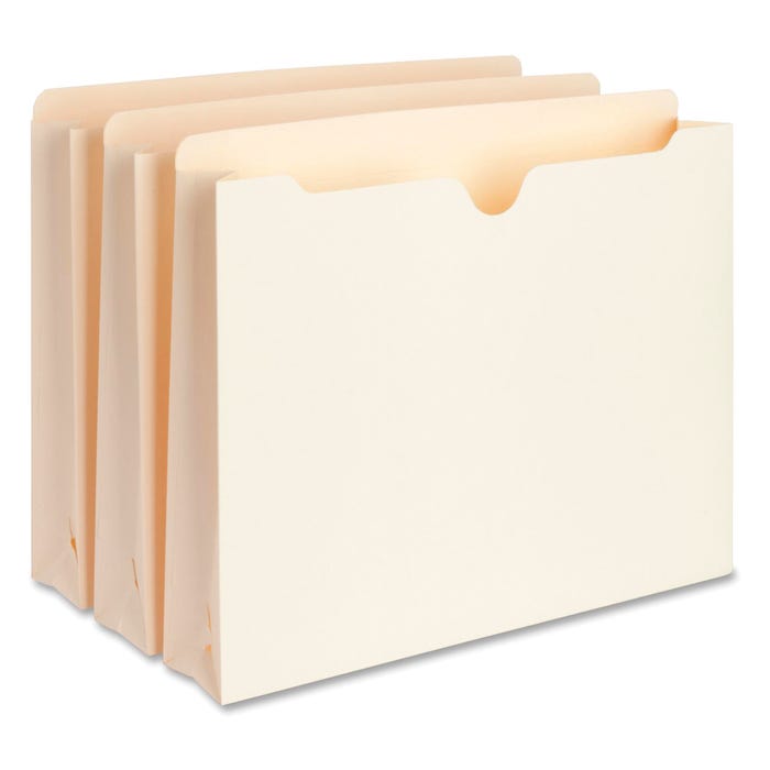 Business Source File Jacket, Letter Size, Straight Cut, Manila, 2 Inch Expansion, Pack of 50