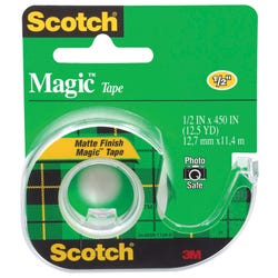 Scotch 810 Magic Tape in Dispenser, 0.50 x 450 Inches, Matte Clear 040647
