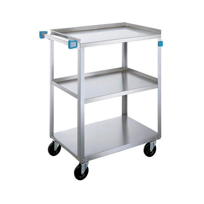 Lakeside Stainless Steel 3 Shelf Utility Cart, 300 Pound Capacity, 16-1/4 x 27-1/2 x 32-1/8 Inches