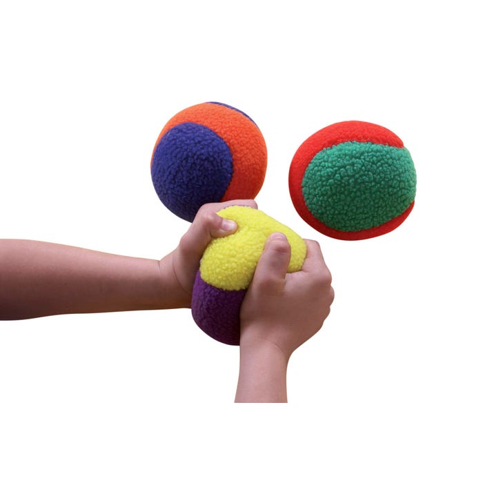 Sportime FleeceLight Stuff Activity Ball Set, 3-3/4 Inches, Assorted Color, Set of 3