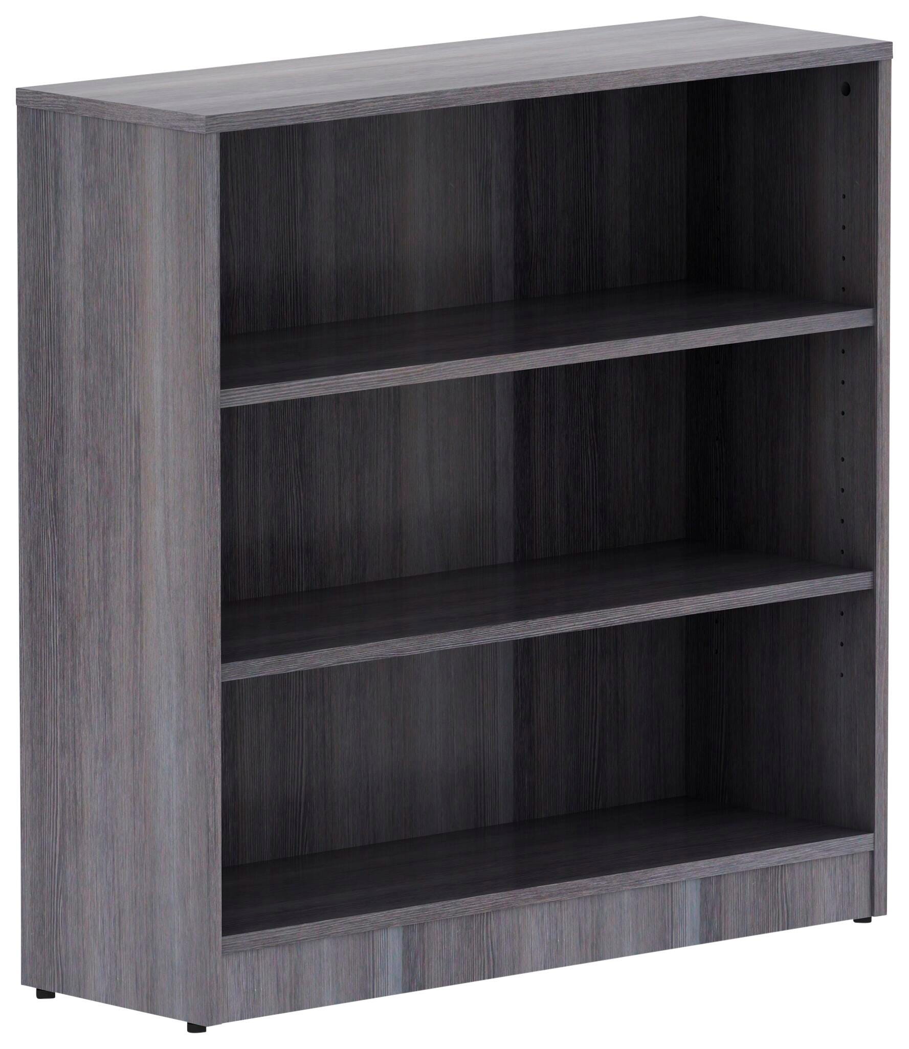 Image for Lorell Weathered Charcoal Laminate Bookcase, 3 Shelves, 36 x 12 x 36 Inches from School Specialty