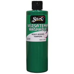 Sax Versatemp Washable Heavy-Bodied Tempera Paint, 1 Pint, Green 1592661