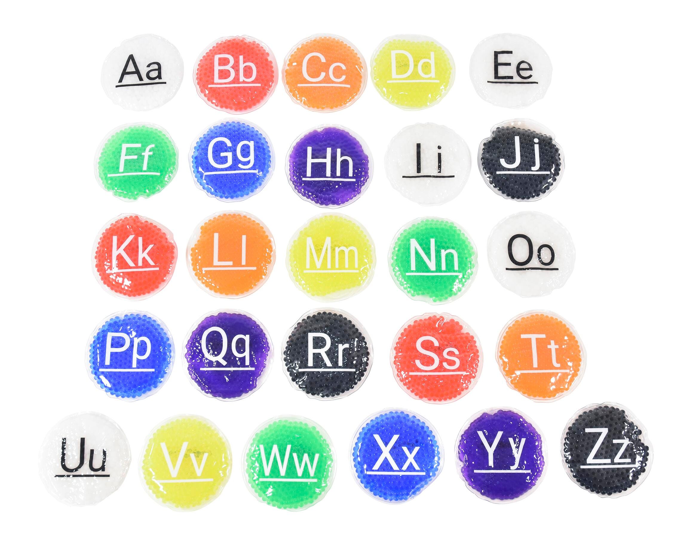 Abilitations Gel Bead Alphabet Set, 26 Pieces, Item Number 2091009