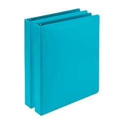 Samsill Earth Choice Fashion View Binder, Round Ring, 1-1/2 Inches, Turquoise, Pack of 2, Item Number 2100454