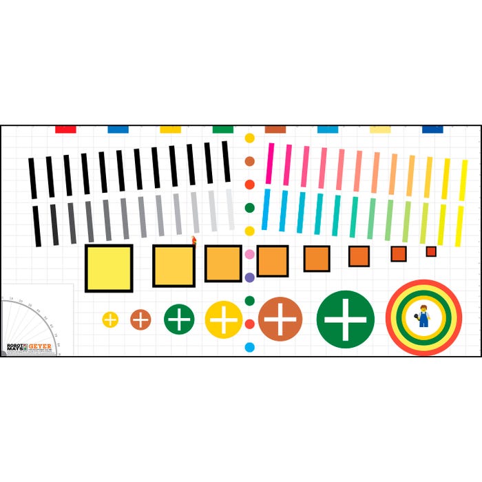 Geyer Instructional Counting and Targets Challenge Mat, 44-3/4 x 92-3/4 Inches