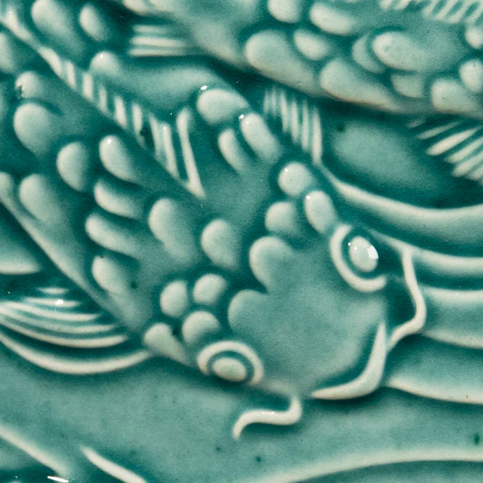 AMACO Low Fire Gloss Glaze, LG-25 Turquoise Green, Transparent, Pint