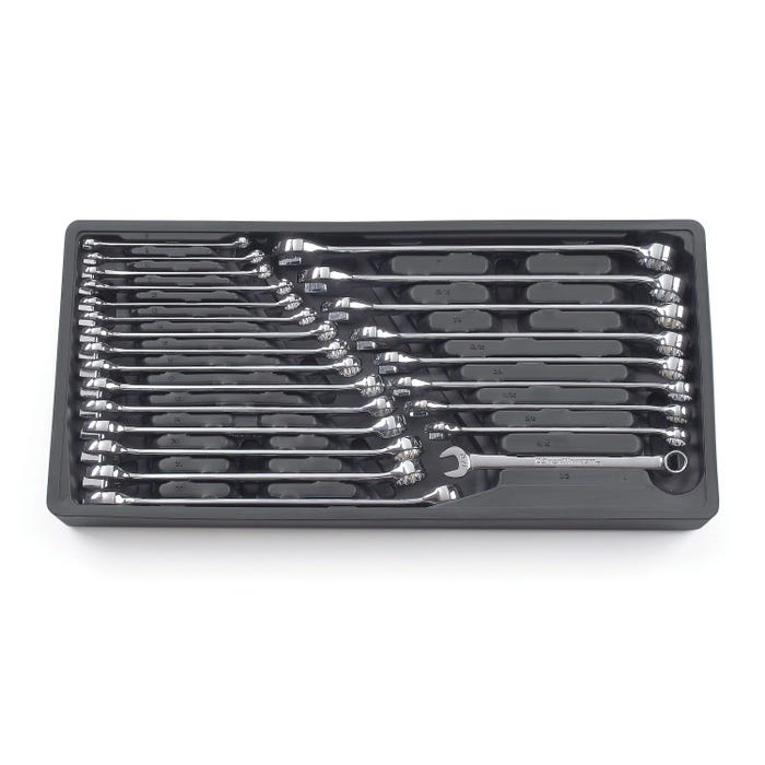 Gearwrench 24-Piece Long Pattern Non-Ratcheting Combination Wrench Set - SAE/Metric, Set of 24