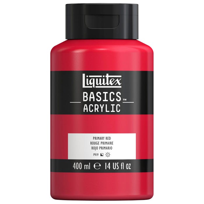 Liquitex BASICS Acrylic Paint, 14 Ounces, Primary Red