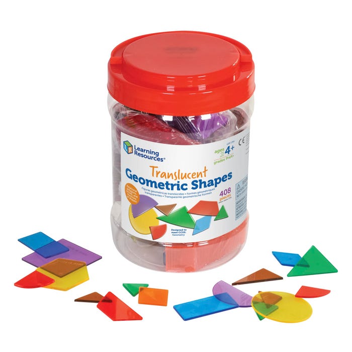 Learning Resources Translucent Geometric Shapes, Set of 408
