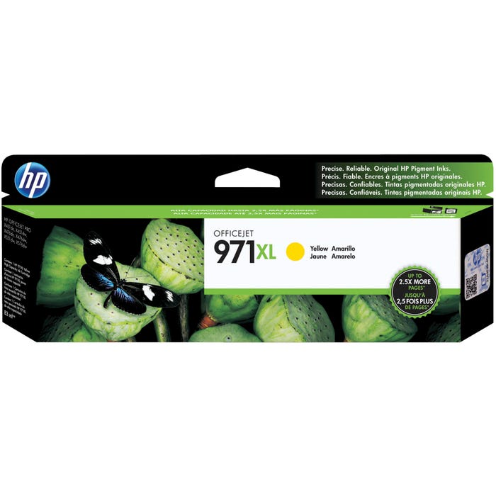 HP 971XL Ink Toner Cartridge, CN628AM, Yellow