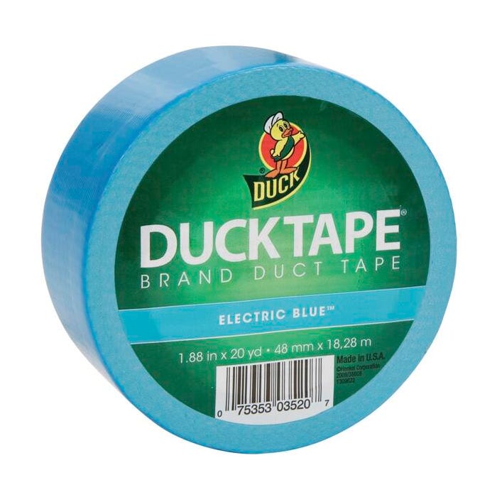 Duck Tape Colored Duct Tape, 1.88 in x 20 yd, Electric Blue