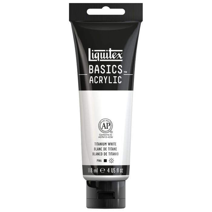 Liquitex BASICS Acrylic Paint, 4 Ounces, Titanium White