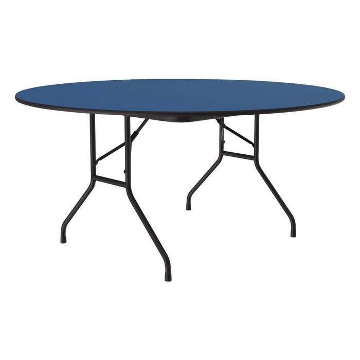 Correll Round Wood Heavy Duty Folding Table, High Pressure Laminate, High Intensity Colors