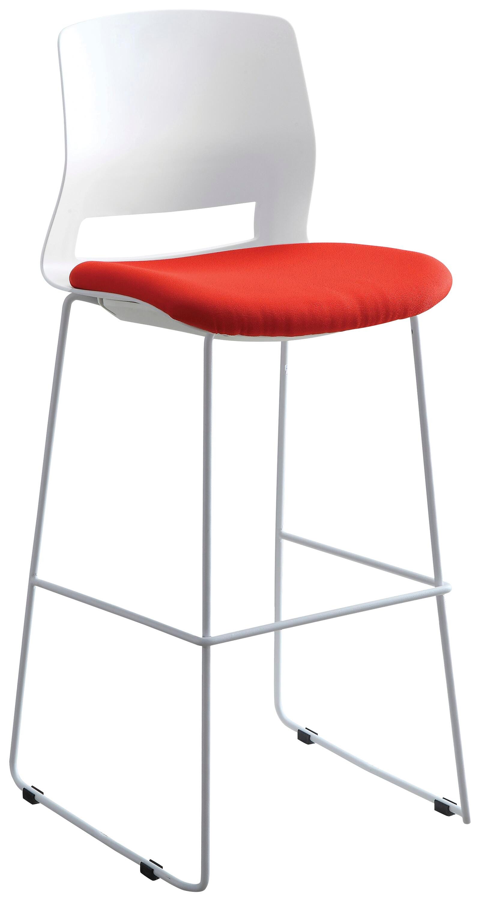 Lorell Artic Series Stack Stool -- Stool, Stackable, 21-1/2"Wx25"Lx39"H, 1 BX/CT, White/Green 2007007