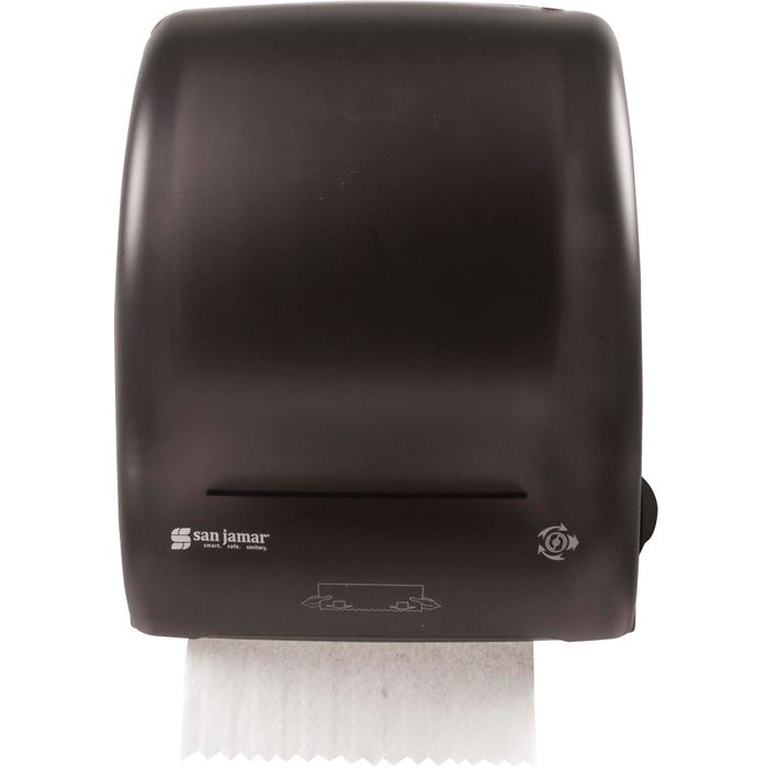 San Jamar Simplicity Essence Roll Towel Dispenser, 1 Roll, 15.1 x 12.4 x 9.3 Depth Inches, Black