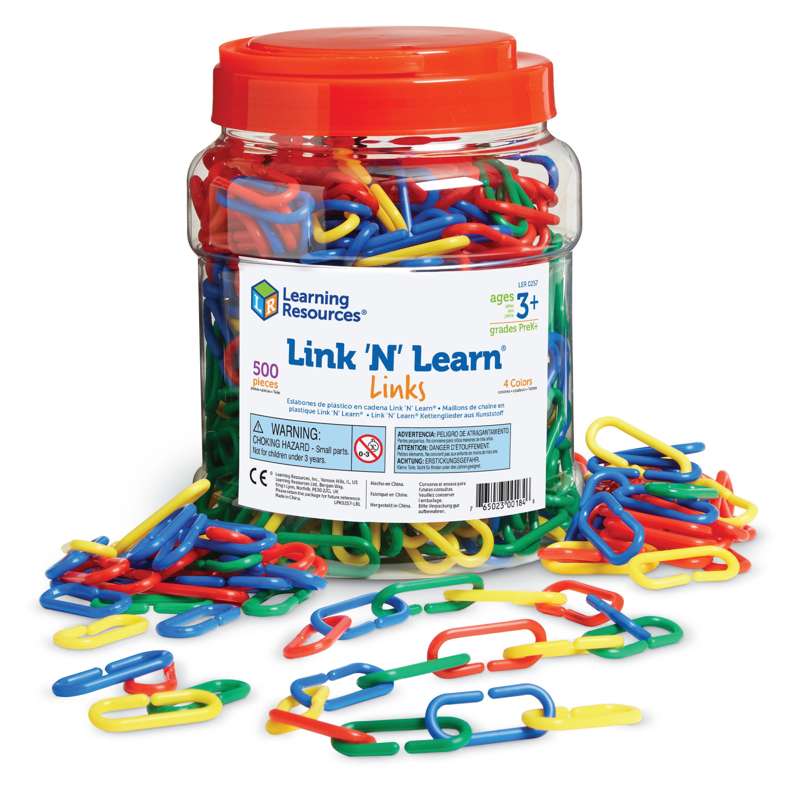 Learning Resources Link N Learn Links, Assorted Colors, Set of 500 314135