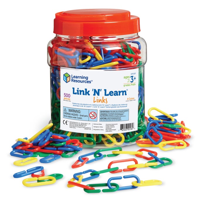 Learning Resources Link 'N' Learn Links, Assorted Colors, Set of 500