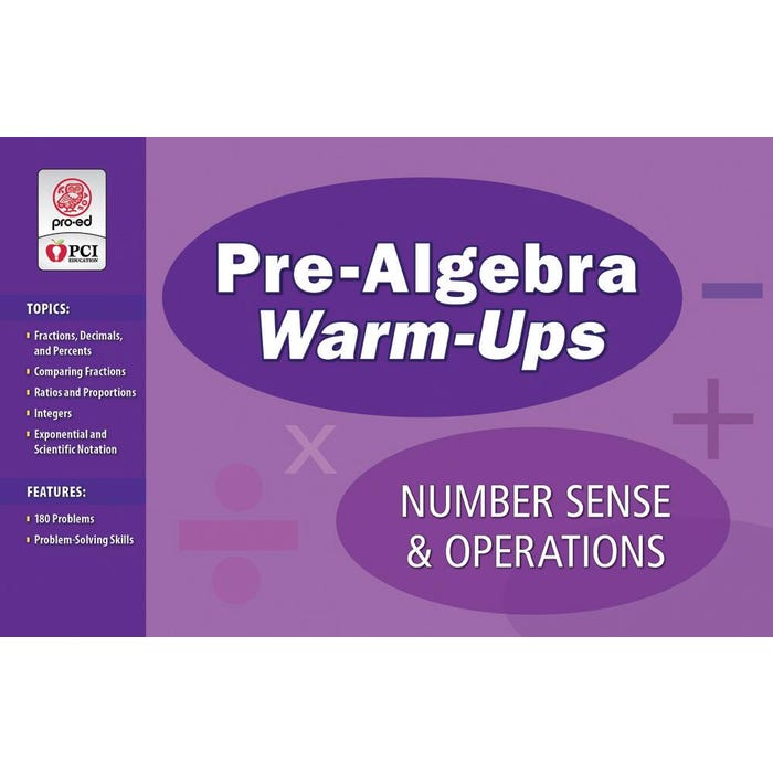 PCI Educational Publishing Pre-Algebra Warm-Ups, Number Sense and Operations