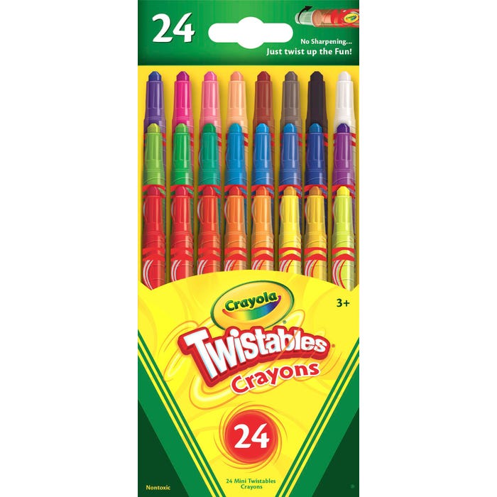 Crayola Mini Twistables Crayons, Assorted Colors, Set of 24