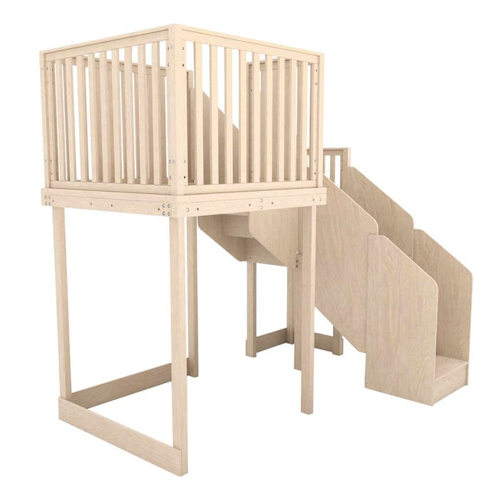 Childcraft Basic Play Loft with Wooden Slats, 7 Feet 10-1/8 Inches x 4 Feet x 7 Feet 4 Inches