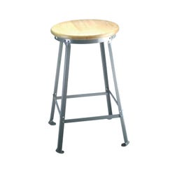 Montisa Steel Angle Leg Stool with Wood Seat