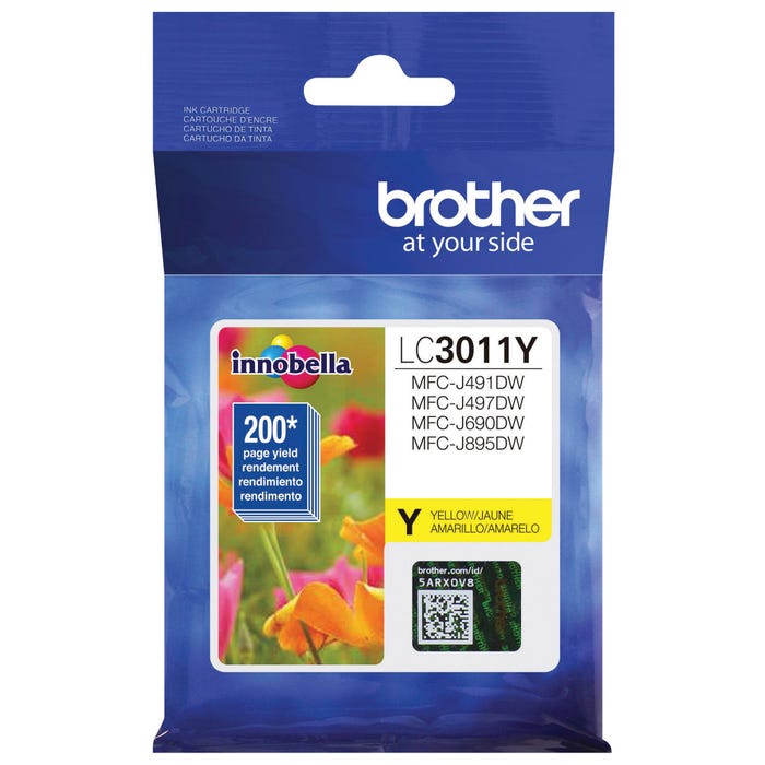Brother LC3011Y Ink Toner Cartridge, Yellow