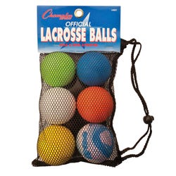 Image for Champion Sports High-Quality Official Lacrosse Balls, Set of 6 from School Specialty