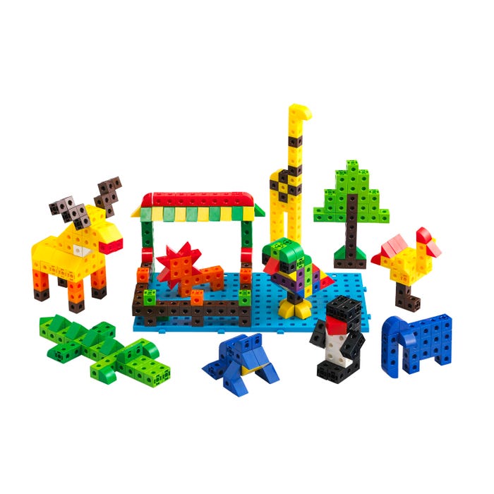 EDX Education Linking Cube Classroom Set, 504 Pieces with 36 Double-Sided Activity Cards