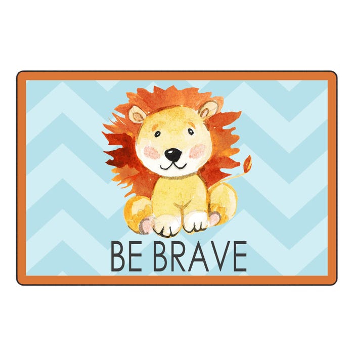 Childcraft Nursery Brave Lion Carpet for Classrooms, Rectangle