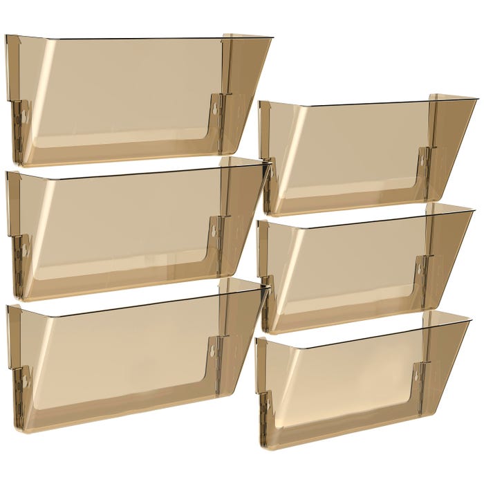 Storex Wall Files, Legal Size, Smoke, Pack of 6
