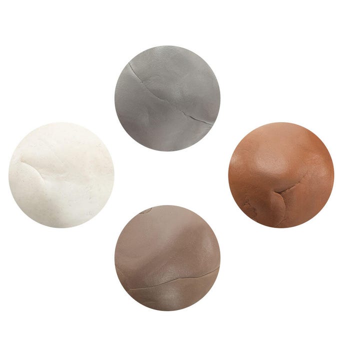 School Smart Modeling Clay, Assorted Earth Tone Colors, 1 Pound